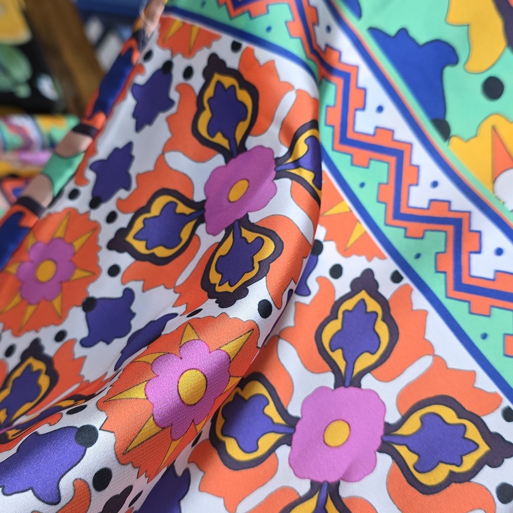 Zara Silky Multicolored Pull On Pants, Size Large - Picture 6 of 10